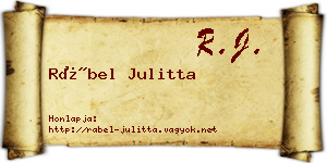 Rábel Julitta névjegykártya